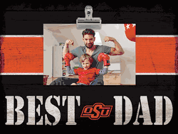Oklahoma State Cowboys 10" x 8" Best Dad with Stripe Clip Frame