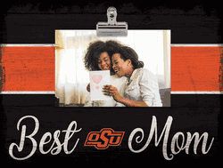 Oklahoma State Cowboys 10" x 8" Best Mom with Stripe Clip Frame