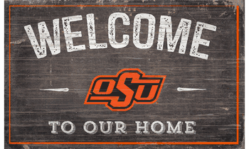 Oklahoma State Cowboys 11X19 Welcome to Our Home Sign