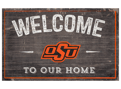 Oklahoma State Cowboys 11X19 Welcome to Our Home Sign