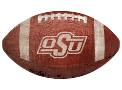 Oklahoma State Cowboys 12" Football Shaped Sign