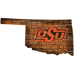 Oklahoma State Cowboys 12" Mini Roadmap State Sign