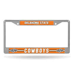 Oklahoma State Cowboys  12" x 6" Chrome Frame With Decal Inserts