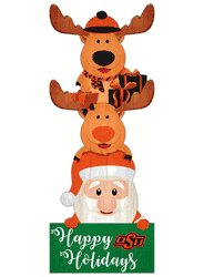 Oklahoma State Cowboys 31" Santa Stack Leaner
