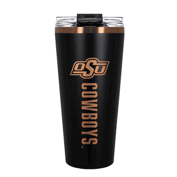 Oklahoma State Cowboys 32oz Black and Copper Big Slim with Straw