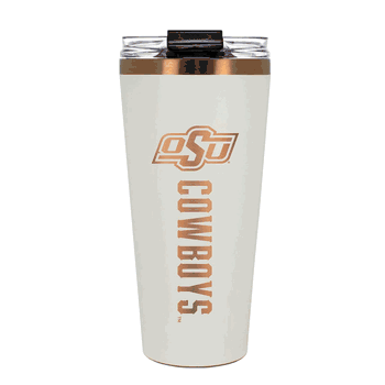 Oklahoma State Cowboys 32oz Crème and Copper Big Slim Tumbler with Straw