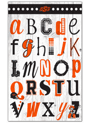Oklahoma State Cowboys Alphabet 11x19 Sign