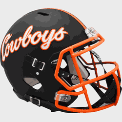 Oklahoma State Cowboys  Authentic Speed Full Size Football Helmet Matte Black
