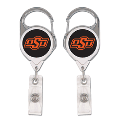 Oklahoma State Cowboys Badge Holder Premium Retractable