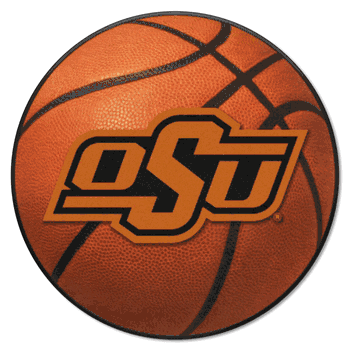 Oklahoma State Cowboys Basketball Rug - 27in. Diameter