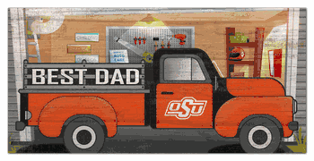 Oklahoma State Cowboys Best Dad Truck 6x12 Sign