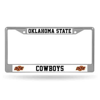 Oklahoma State Cowboys Standard Chrome Frame with Plastic Inserts 12