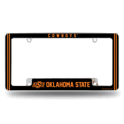 Oklahoma State Cowboys Classic 12" x 6" Chrome All Over Automotive License Plate Frame