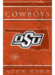 Oklahoma State Cowboys Coordinates 17x26