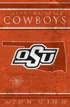 Oklahoma State Cowboys Coordinates 17x26