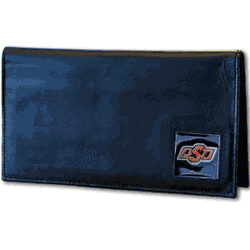 Oklahoma State Cowboys Deluxe Leather Checkbook Cover