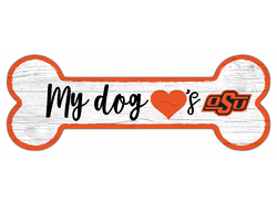Oklahoma State Cowboys Dog Bone 6x12 Sign