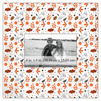 Oklahoma State Cowboys Floral Pattern 10x10 Frame