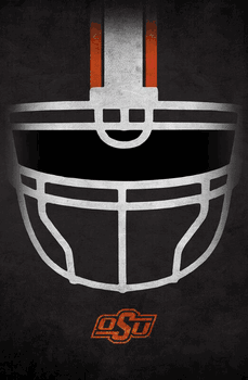 Oklahoma State Cowboys Ghost Helmet 17x26