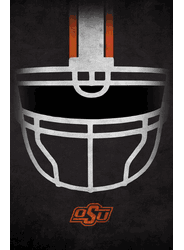 Oklahoma State Cowboys Ghost Helmet 17x26
