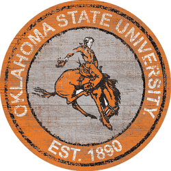 Oklahoma State Cowboys Heritage Logo Round Sign