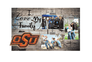 Oklahoma State Cowboys I Love my Family Clip Frame