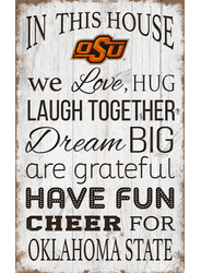 Oklahoma State Cowboys In This House 11x19 Sign