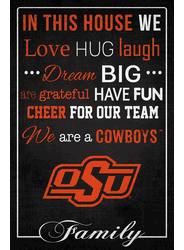 Oklahoma State Cowboys In This House 17x26