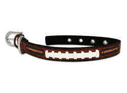 Oklahoma State Cowboys Pet Collar Classic Football Leather Size Small CO