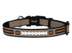 Oklahoma State Cowboys Pet Collar Reflective Football Size Toy CO