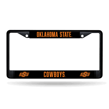Oklahoma State Cowboys Primary Black Chrome Frame with Plastic Inserts 12