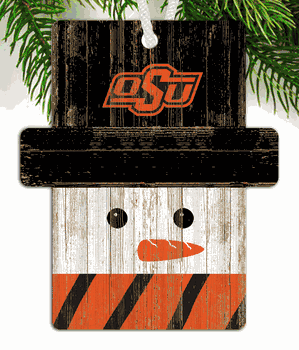 Oklahoma State Cowboys Snowman Ornament