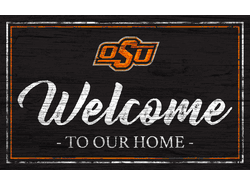 Oklahoma State Cowboys Team Color Welcome 11x19 Sign