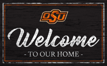 Oklahoma State Cowboys Team Color Welcome 11x19 Sign