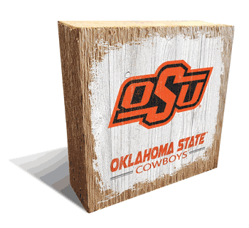 Oklahoma State Cowboys Team Logo Block 6X6