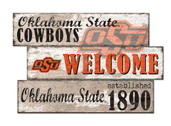 Oklahoma State Cowboys Welcome 3 Plank
