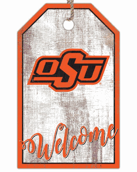 Oklahoma State Cowboys Welcome Team Tag 11x19 Sign