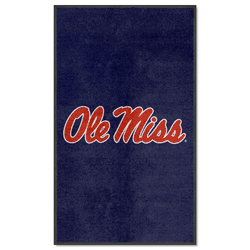 Ole Miss 3X5 High-Traffic Mat with Durable Rubber Backing - Portrait Orientation