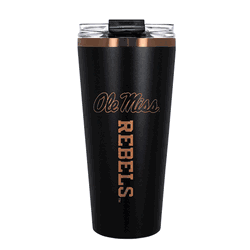 Ole Miss Rebels 32oz Black and Copper Big Slim with Straw