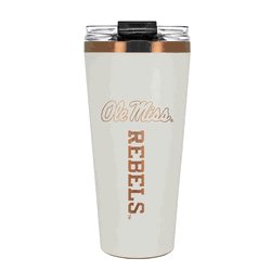 Ole Miss Rebels 32oz Crme and Copper Big Slim Tumbler with Straw