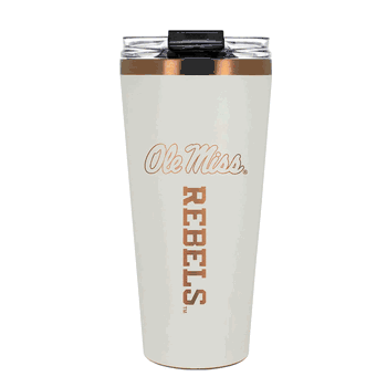 Ole Miss Rebels 32oz Crme and Copper Big Slim Tumbler with Straw