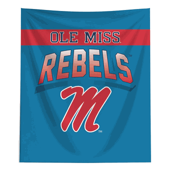 Ole Miss Rebels NCAA Bevel Printed Wall Hanging 50x60 inches