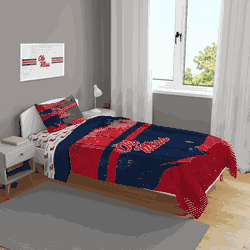 Ole Miss Rebels Slanted Stripe 4 PC Twin Bed in a Bag