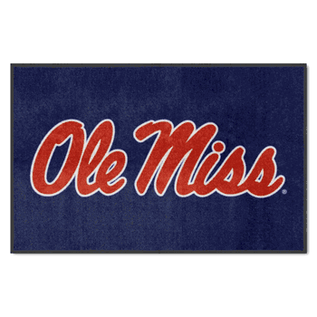 Ole Miss4X6 High-Traffic Mat with Durable Rubber Backing - Landscape Orientation