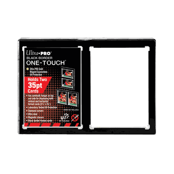 One Touch UV Card Holder 2 Card With Magnet Closure Black Border - 35pt