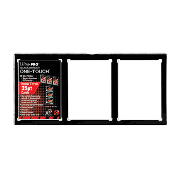 One Touch UV Card Holder 3 Card With Magnet Closure Black Border - 35pt