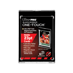 One Touch UV Card Holder With Magnet Closure Black Border - 23pt