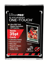One Touch UV Card Holder With Magnet Closure Black Border - 35pt