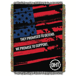 Operation Hat Trick Full Color Pride Holiday Tapestry Throw Blanket 48x60 Inches