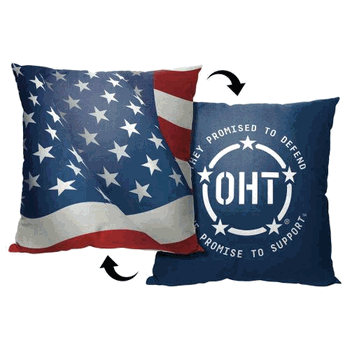 Operation Hat Trick Operation Hat Trick Flag Sway  Throw Pillow 18 x 18 Inches